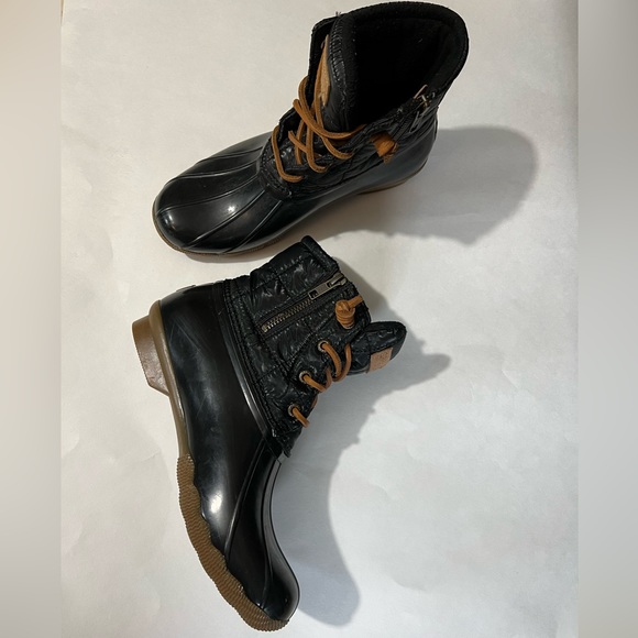 Sperry Skinny Quilt Textile/Eva Limitied Edition Boot Ladies Size 7 Side Zip EUC - Picture 5 of 7